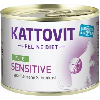 KATTOVIT Sensitive Turkey - mokré krmivo pre mačky - 185 g