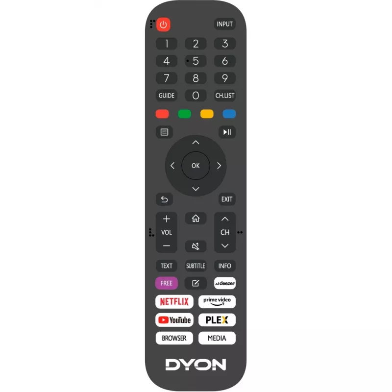 Dyon SMART 43 VX LED TV 108 cm 109,20 cm (43) DVB-S2, DVB-C, DVB-T2, CI+, Full HD, Smart TV, WLAN čierna [energetická trieda E] (D800218)