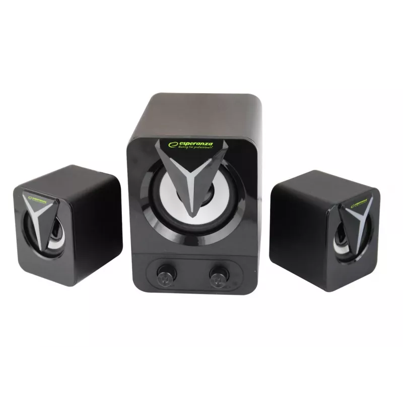 Esperanza EGS107 reproduktor 2.1 USB LED 5 W čierny