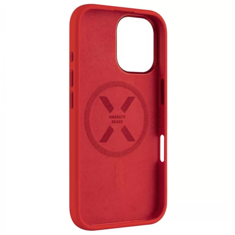 Fixed MagFlow | kryt zadnej strany | Apple | iPhone 16 | tekutý silikón | červený