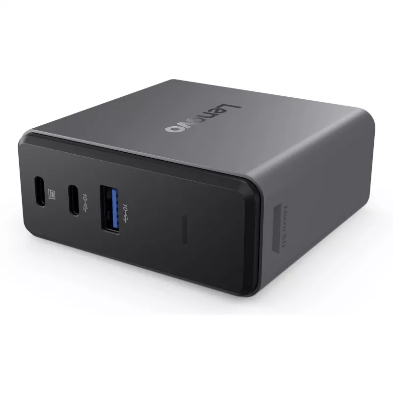 Lenovo X9 Charging GaN Dock káblová USB 3.2 Gen 2 (3.1 Gen 2) Type-C sivá