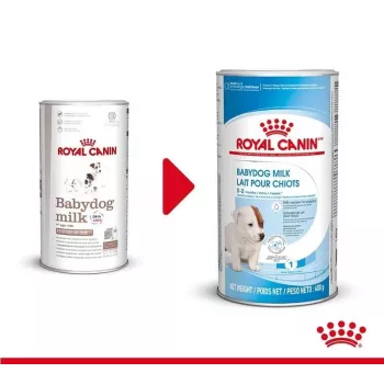 Mliečny prášok pre šteniatka Royal Canin Babydog Milk 400 g — príchuť hydina, 33 % bielkovín, 39 % tuku, vitamíny a minerálne látky