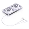 JONSBO ZB-240W 2x120mm ARGB PWM skriňový ventilátor – biela