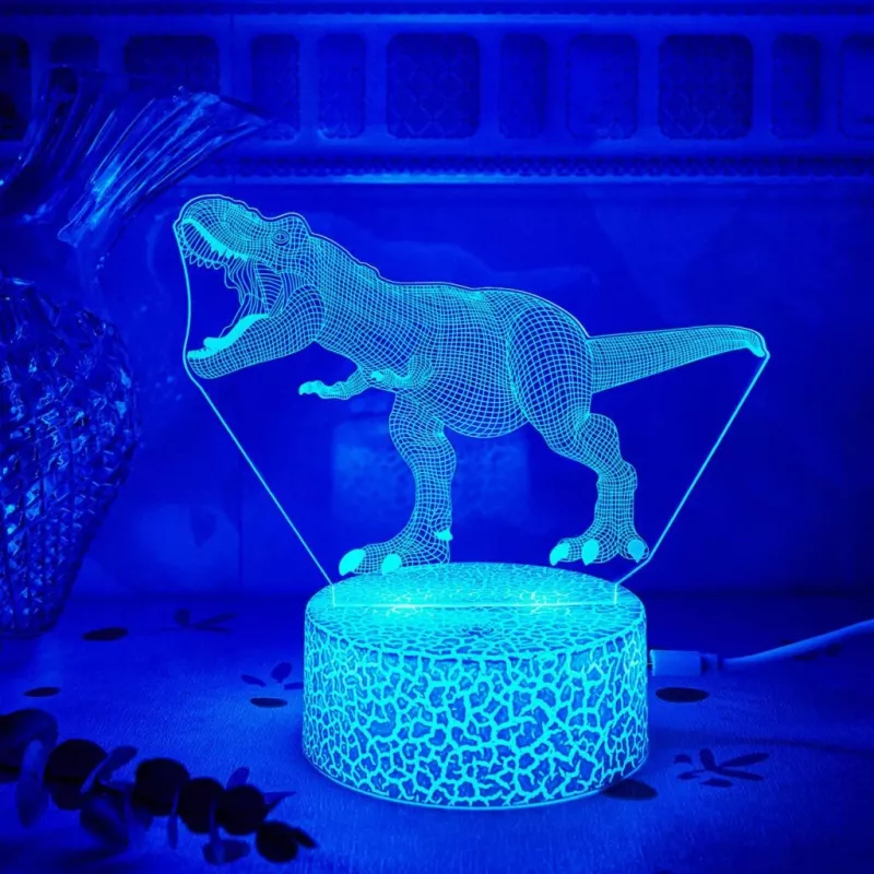 Stolná LED lampa MANTA SNL117RGB RGB 3D dinosaurus svetelná dekorácia