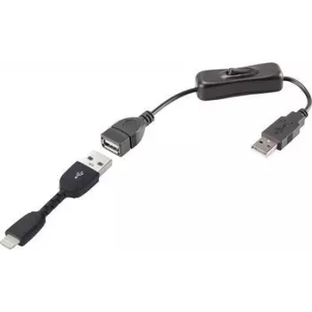 USB 2.0 A na Apple Lightning kábel Renkforce RF3346622, 0,30 m, čierna
