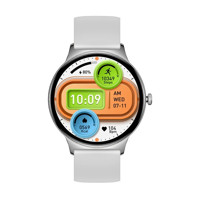 Smartwatch Colmi V89 strieborná s Bluetooth a meračom tepu