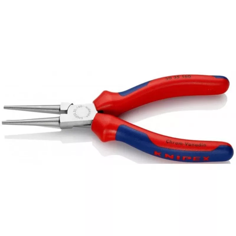 KNIPEX 30 35 160 – ploché ihličkové kliešte – 2,5 mm – 4,1 cm – oceľ – modrá/červená – 16 cm