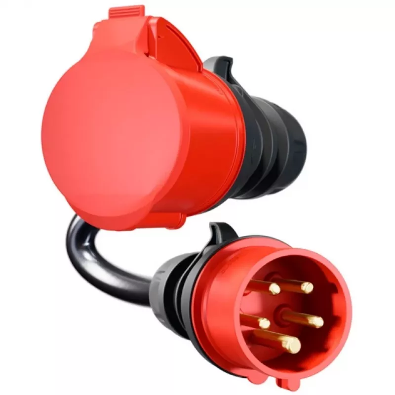 Adaptér pre Gemini flex 22 kW CEE červený trojfázový 32A > CEE červený 16A čierny 30cm