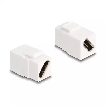 DeLOCK Keystone modul HDMI samica na samicu diagonálny 8K 60 Hz biela