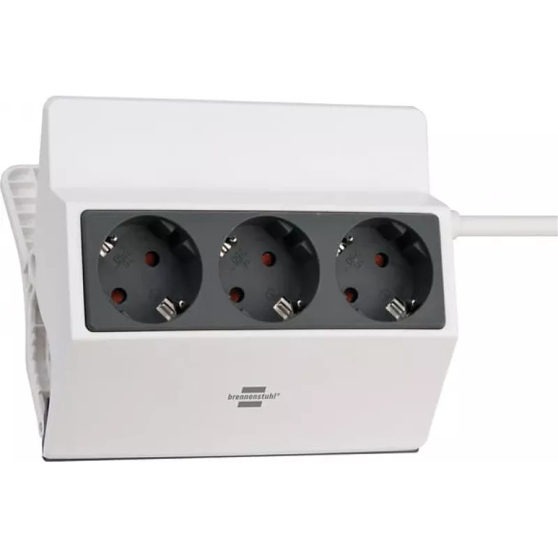 Brennenstuhl 1150070, 3 m, 3 AC výstupy, interiér, IP20, antracit, biela, 16 A