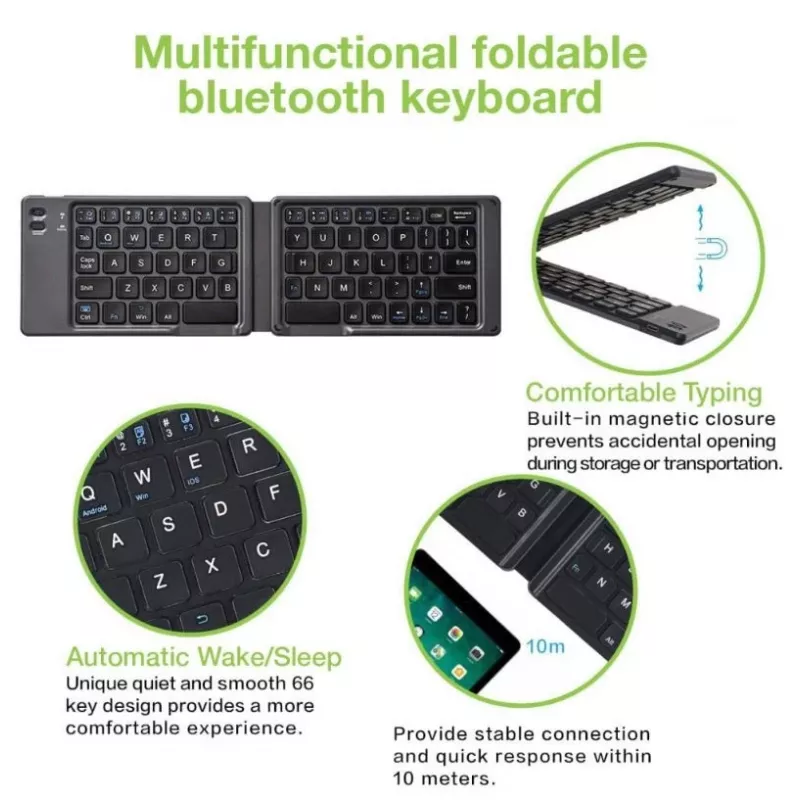 Bluetooth 3.0 skladacia bezdrôtová klávesnica