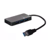 USB hub NATEC Moth 4-port USB 3.2 Gen 1 Type-A (5000 Mbit/s), USB napájaný, čierny, 0,15 m kábel
