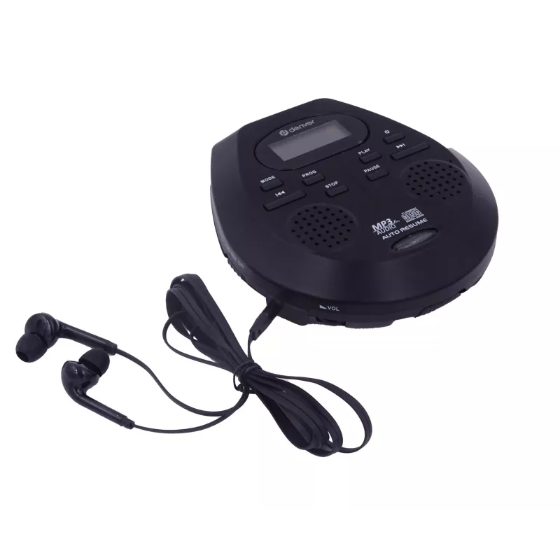 Prenosný CD prehrávač Denver DMP-395B čierny MP3 prehrávanie LCD displej
