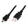 Digitus ASSMANN - USB kábel - USB Type-A, 4-pin (M) - Mini-USB, Type-B (M) - 1 m (USB / Hi-Speed USB) - zaliaty - čierny (AK-300108-010-S)
