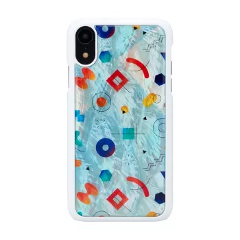 Puzdro na smartphone iKins pre iPhone XR — biele ochranné puzdro Poppin Rock