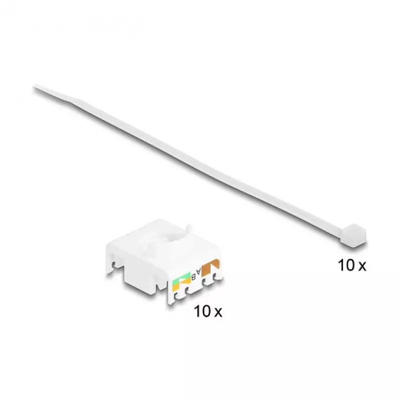 DeLOCK 88116 Keystone modul plochý zelený RJ-45 10 ks