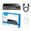 Sieťový switch Cudy GS1006P neřízený Gigabit Ethernet 6-port PoE, 12 Gbit/s, 2048 MAC, čierny