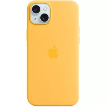 Silikónové puzdro Cover Apple iPhone 15 Plus MagSafe oranžové