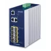 Upravovaný sieťový switch PLANET IGS-10080MFT — 2 x Gigabit RJ-45, 8 x SFP, 12–48V DC, upravovaný, IP30