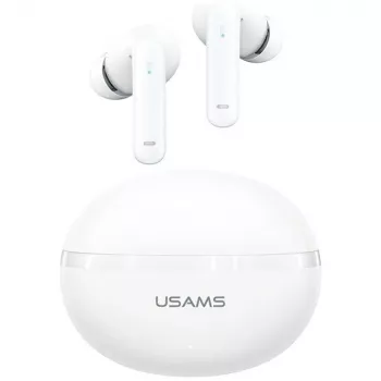 Bluetooth slúchadlá Usams TWS E02 ANC+ENC biele