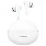 Bluetooth slúchadlá Usams TWS E02 ANC+ENC biele