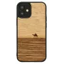 Ochranné puzdro Man and Wood pre iPhone 12 mini — Terra čierna