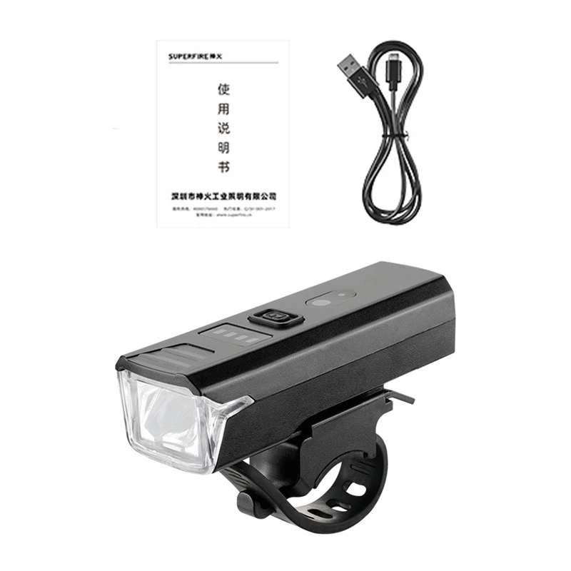 Bicyklové svetlo Superfire BL56-A — kompaktné nabíjateľné LED predné svetlo