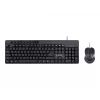 Káblová Full-Size klávesnica Gembird KBS-UM-04 USB QWERTY US-angličtina s myšou, čierna, 1,5 m kábel