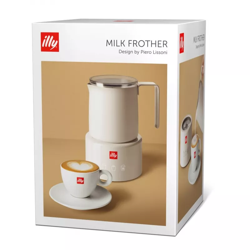 Automatický šľahač mlieka Illy 22984 biely nehrdzavejúca oceľ AC 230V