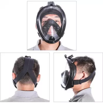 Celotvárová šnorchľová maska Free Breath M2068G L/XL modrá — celotvárová, veľkosť L/XL