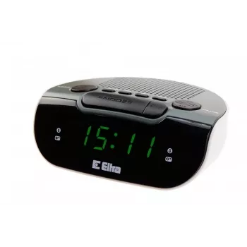 Rádiobudík s LED alarmom, Eltra, 127x53x98 mm, sivá/biela