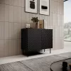 Komoda Cama Meble ONDA 2D 98x45x85 cm, čierna, rám z drevotriesky