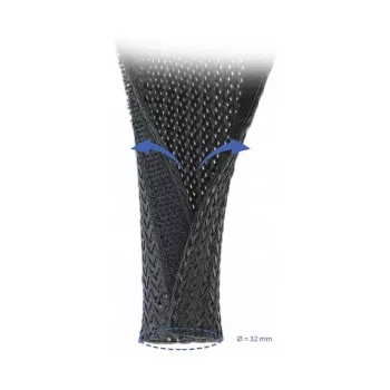 Opletená hadica DeLOCK 19059 10 m x 32 mm čierna