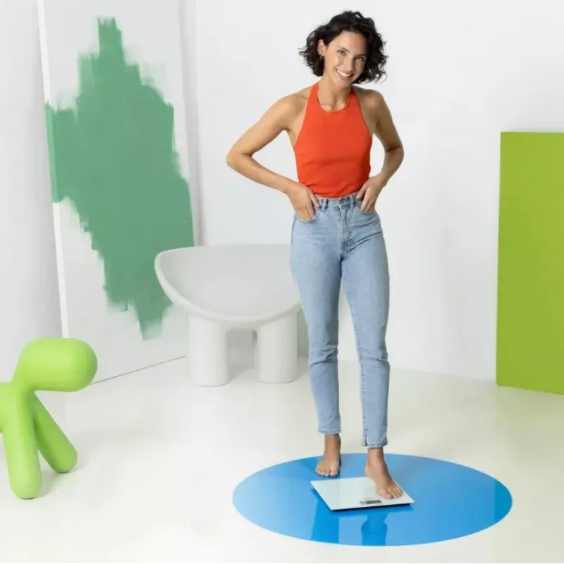 Ecomed by Medisana PS-72E osobná váha – 150 kg, sklenená plošina, biela
