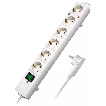Brennenstuhl Comfort-Line Plus predlžovacia zásuvka 6-násobná s plochým konektorom biela 2m