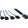 Kábel SFF 8643/4x SATA Inter-Tech 0,5 m