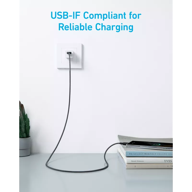 Anker Innovations 322 USB-A na USB-C kábel nylon 1,8M čierny - kábel - digitálny/dátový