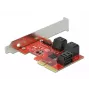 SATA PCI Express x4 karta DeLOCK 6 portov Low Profile formát