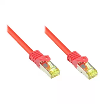 Good Connections patch kábel s Cat.7 surovým káblom červený 0,15 m