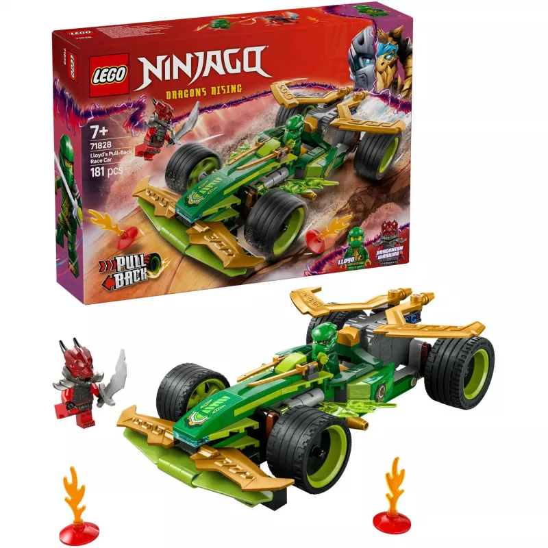 LEGO stavebnica NINJAGO Lloydov Action Speedster 71828, 181 dielov, 2 minifigúrky, vek 7+