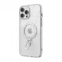 Ochranné puzdro GUAN pre iPhone 16 s 10H tvrdeným sklom, integrovaný stojan, biela