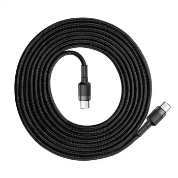 USB kábel Baseus Cafule 2m USB C čierny sivý