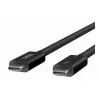 Belkin CONNECT - Thunderbolt kábel - 24 pin USB-C (M) obojstranný na 24 pin USB-C (M) obojstranný - Thunderbolt 4 - 1,0 m - pasívny, USB napájanie (10