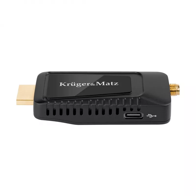 Mini DVB-T2 H.265 HEVC tuner KRUGER & MATZ KM9998, 470–862 MHz, 1 tuner, HDMI, USB, 720p