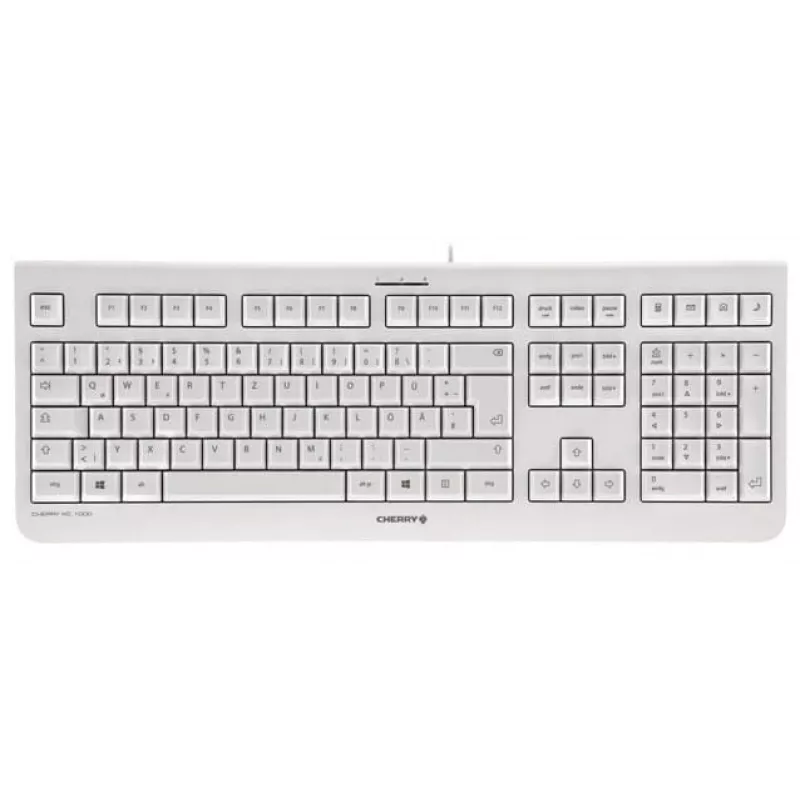 CHERRY KC 1000 Klávesnica Home USB švajčiarske rozloženie sivá