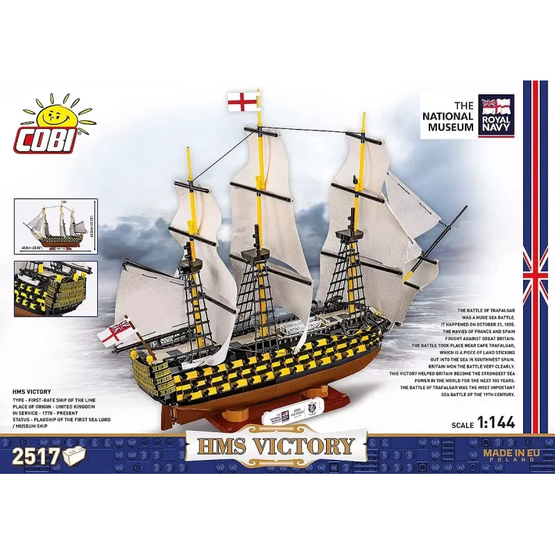 Stavebnica Cobi HMS Victory — 2 517 dielov, detailný historický model plachetnice
