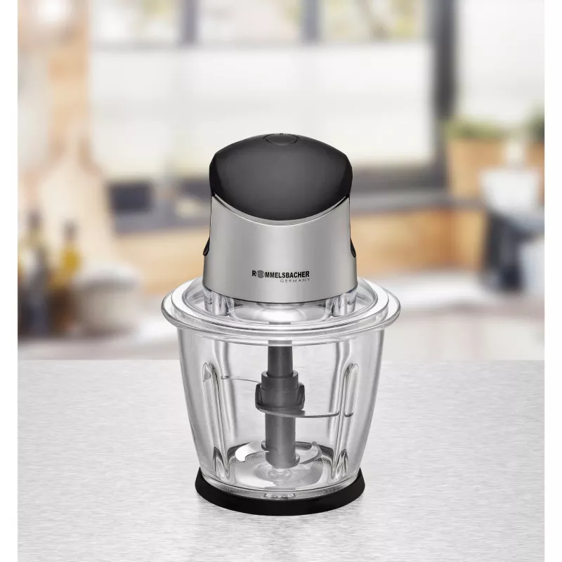 Elektrický drvič Rommelsbacher MZ 500 — 1,5 L, 500 W, nerezová oceľ čierna