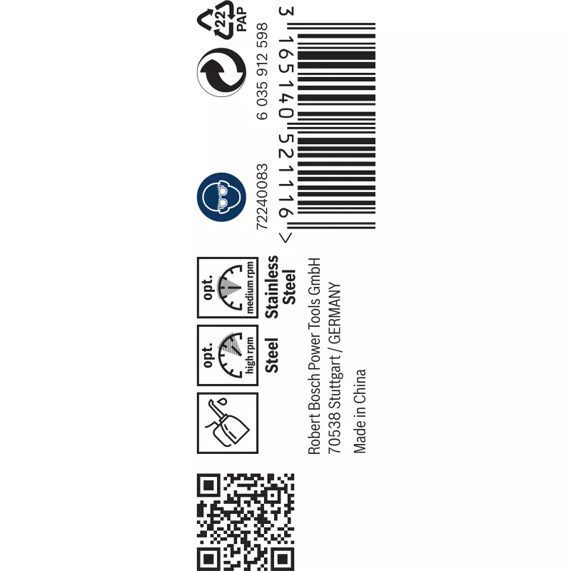 Bosch 2608585876 HSS-Co sada špirálových vrtákov, 3 mm, dĺžka 61 mm, valcová stopka, 10 ks