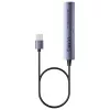 USB hub Unitek H1208CGY01 — 4-portový USB 3.0 (5 Gbit/s), spätne kompatibilný s USB 2.0, hliník