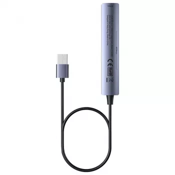 USB hub Unitek H1208CGY01 — 4-portový USB 3.0 (5 Gbit/s), spätne kompatibilný s USB 2.0, hliník